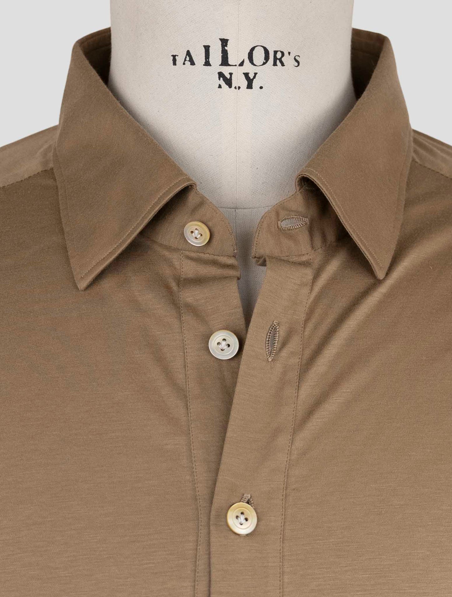 Kiton Brown Cotton Sweater Polo