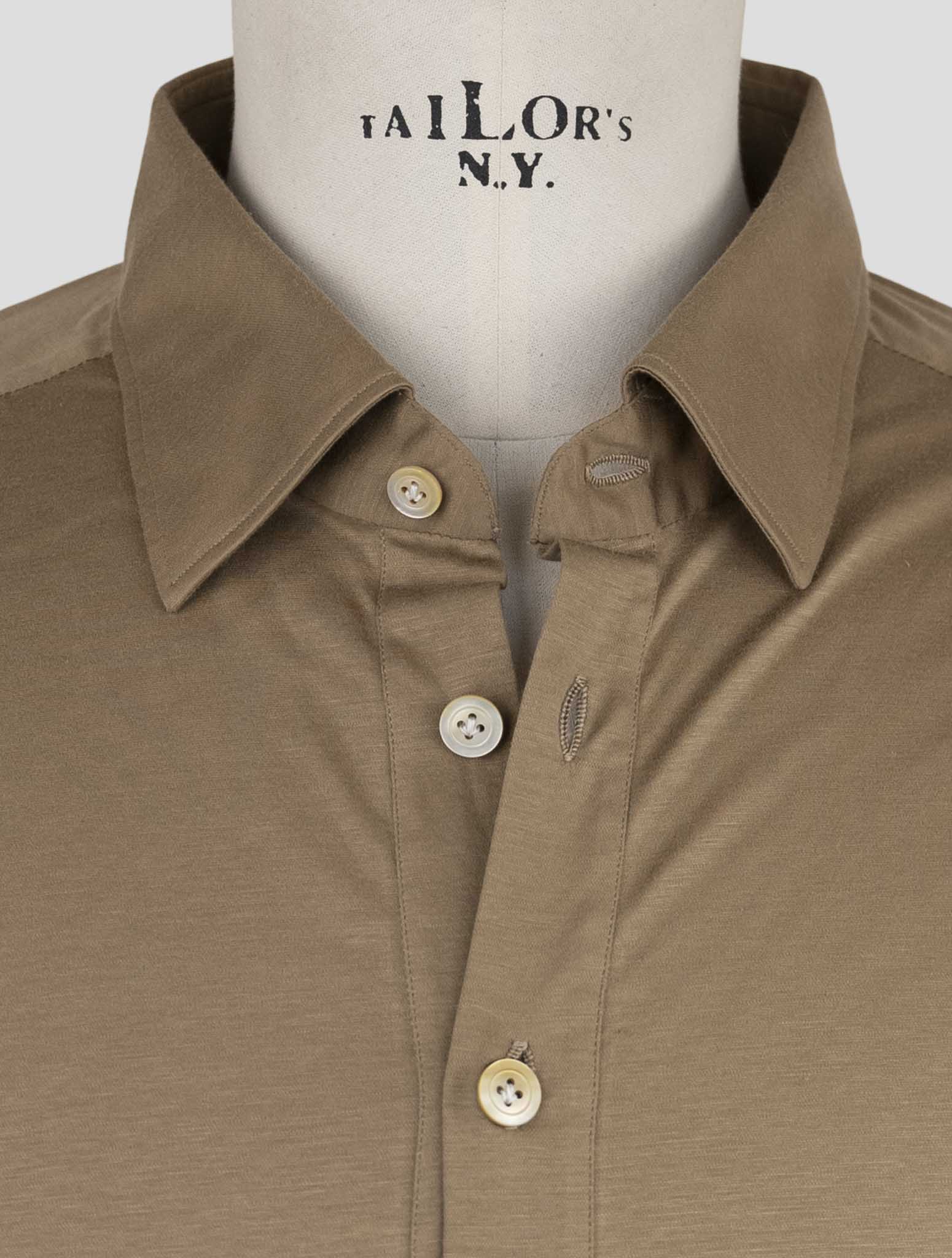 Kiton Brown Cotton Sweater Polo