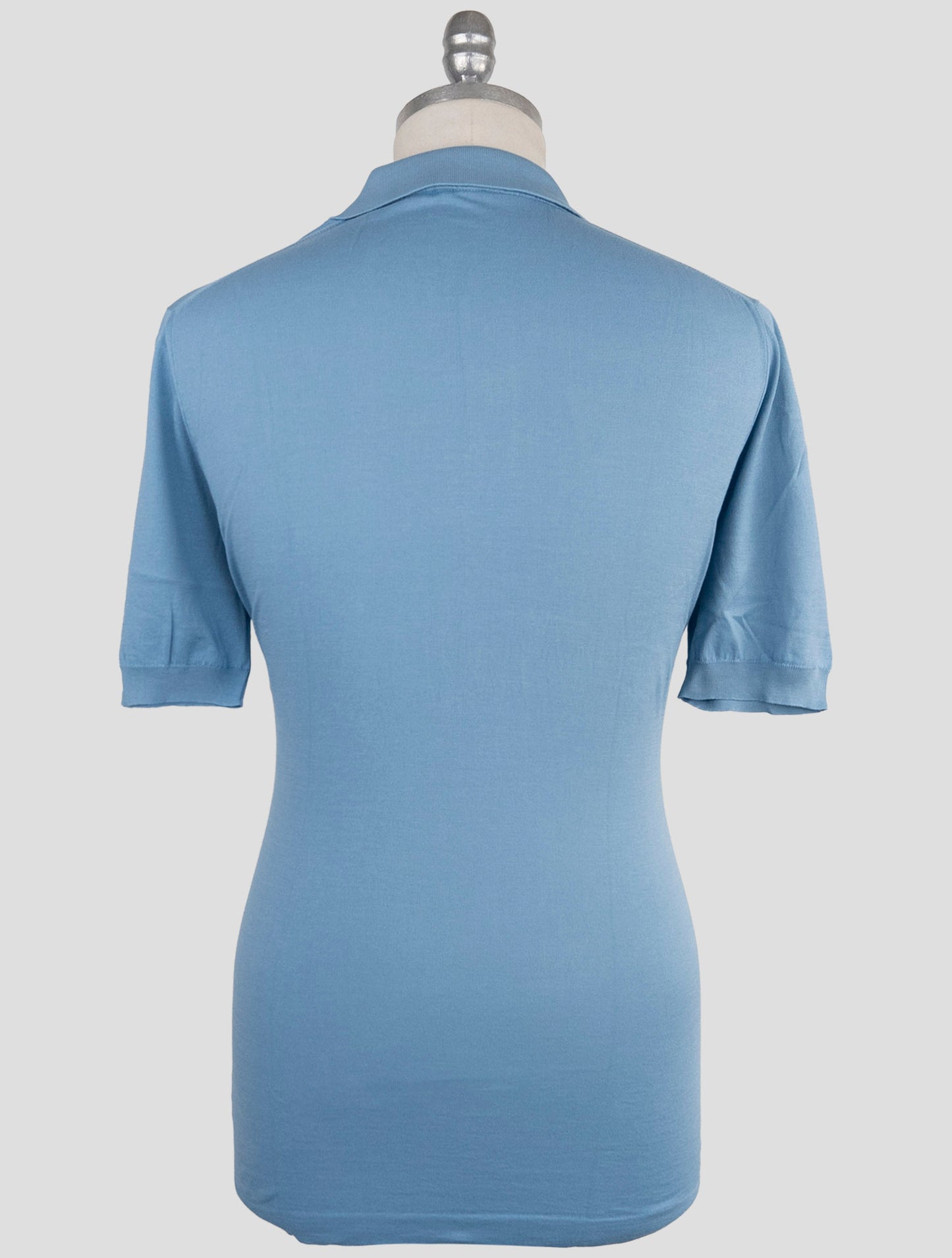 Kiton Lighyt Blue Cotton Polo