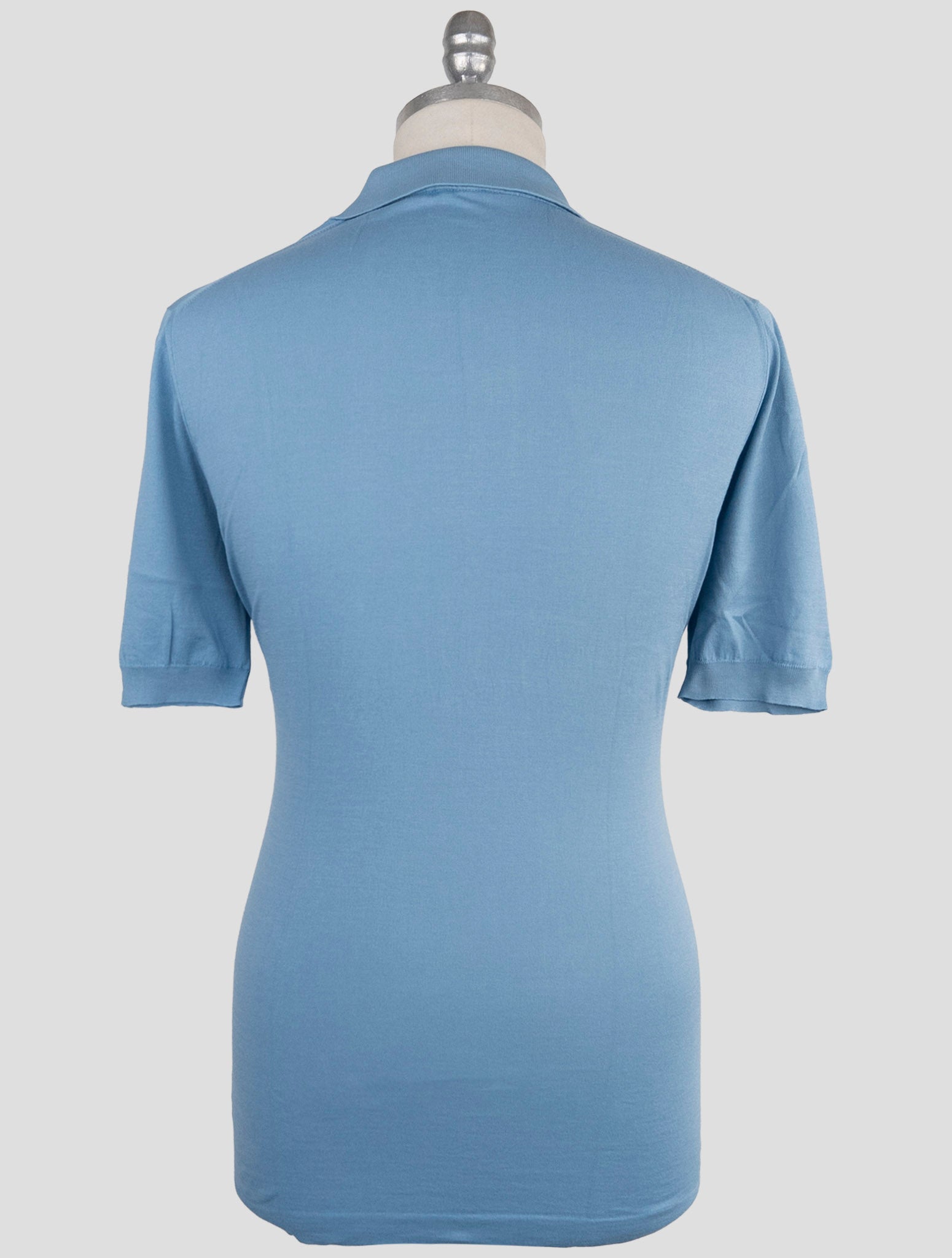 Kiton Lighyt Blue Cotton Polo