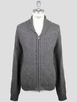 Kiton Gray Cashmere Sweater Full Zip