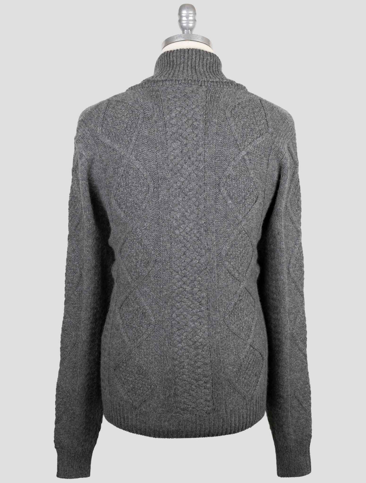 Kiton Gray Cashmere Sweater Full Zip