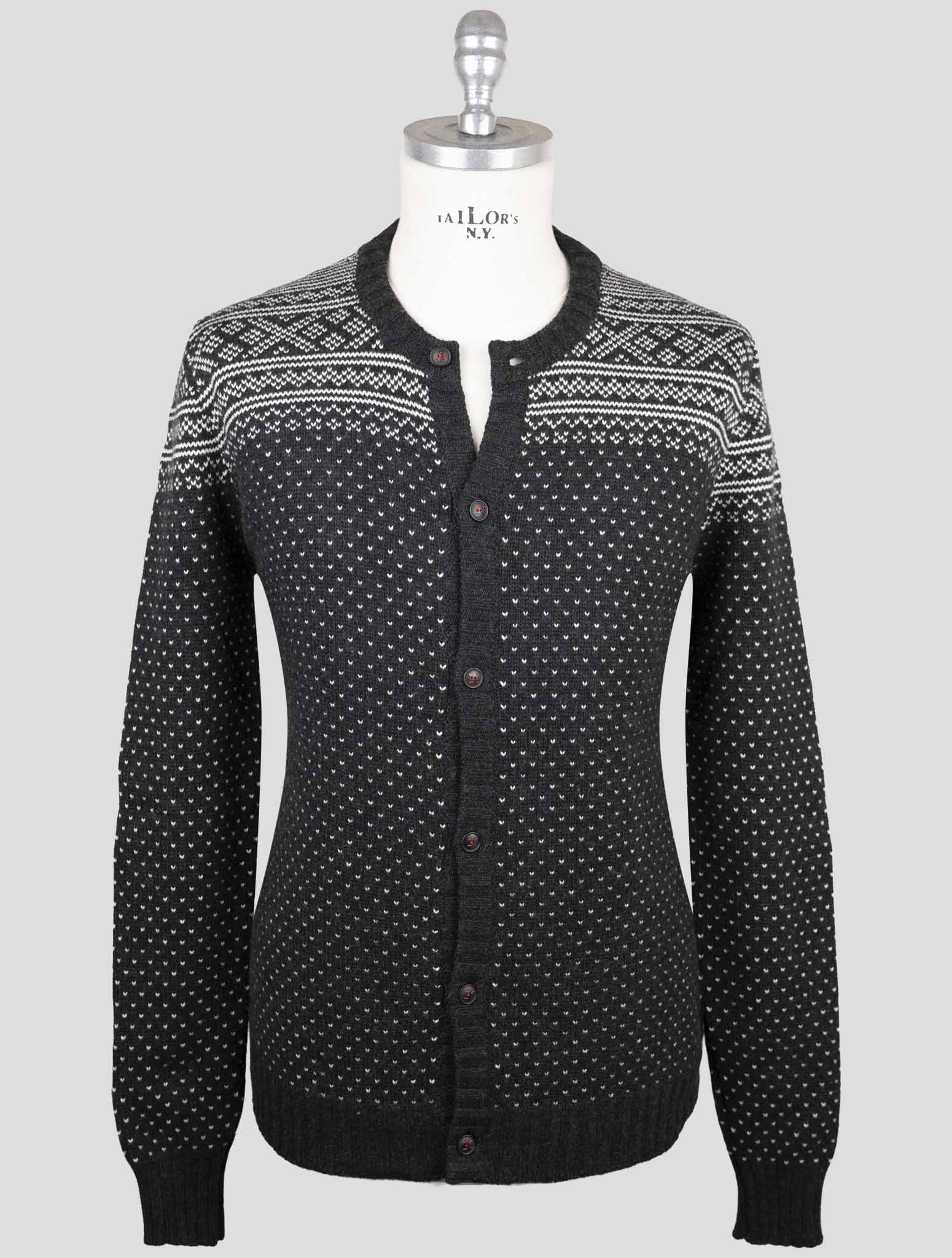 Kiton Dark Gray Cashmere Sweater Cardigan