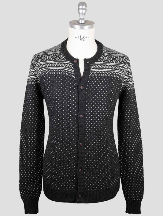 Kiton Dark Gray Cashmere Sweater Cardigan