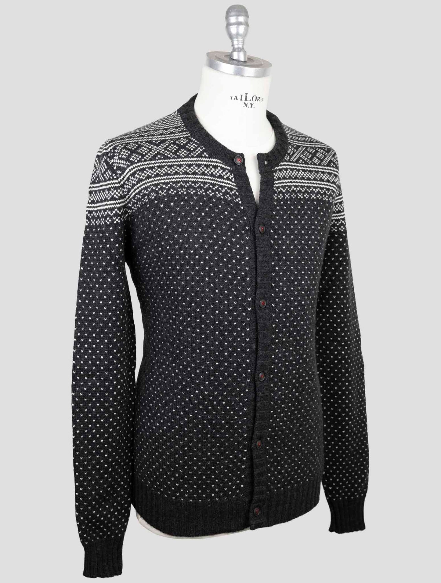 Kiton Dark Gray Cashmere Sweater Cardigan