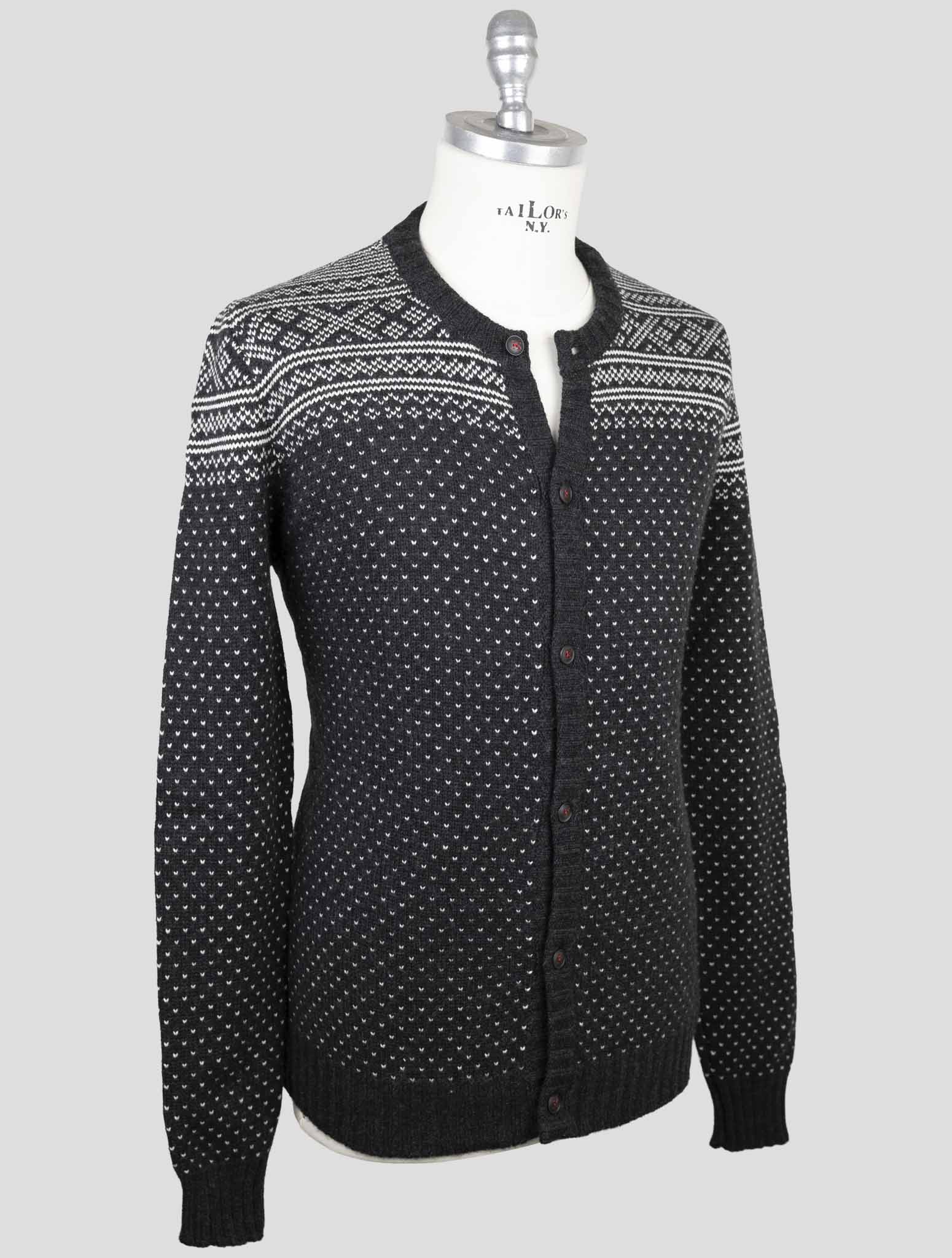 Kiton Dark Gray Cashmere Sweater Cardigan