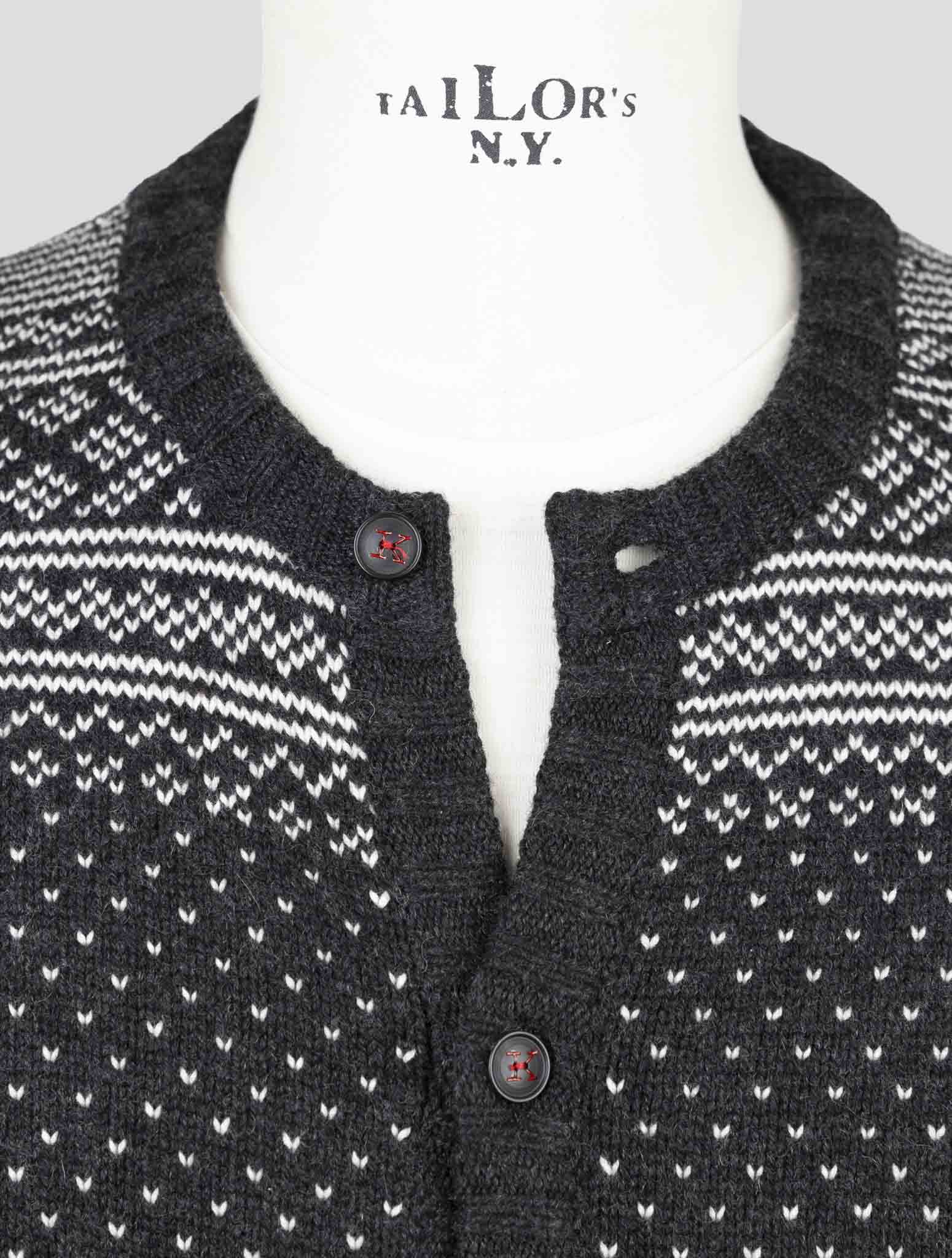 Kiton Dark Gray Cashmere Sweater Cardigan