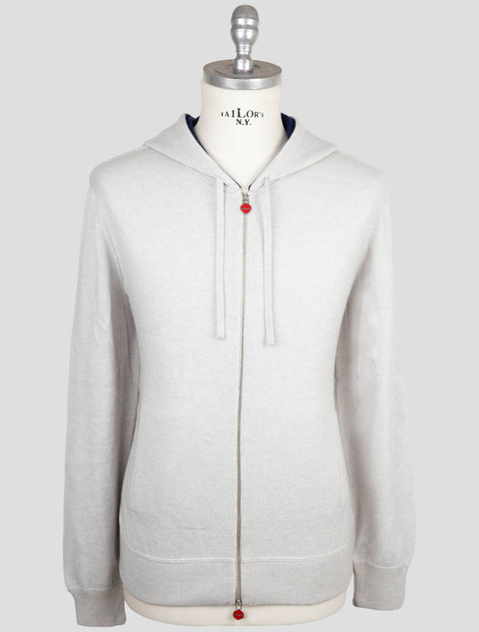 Kiton Gray Cashmere Sweater Full Zip