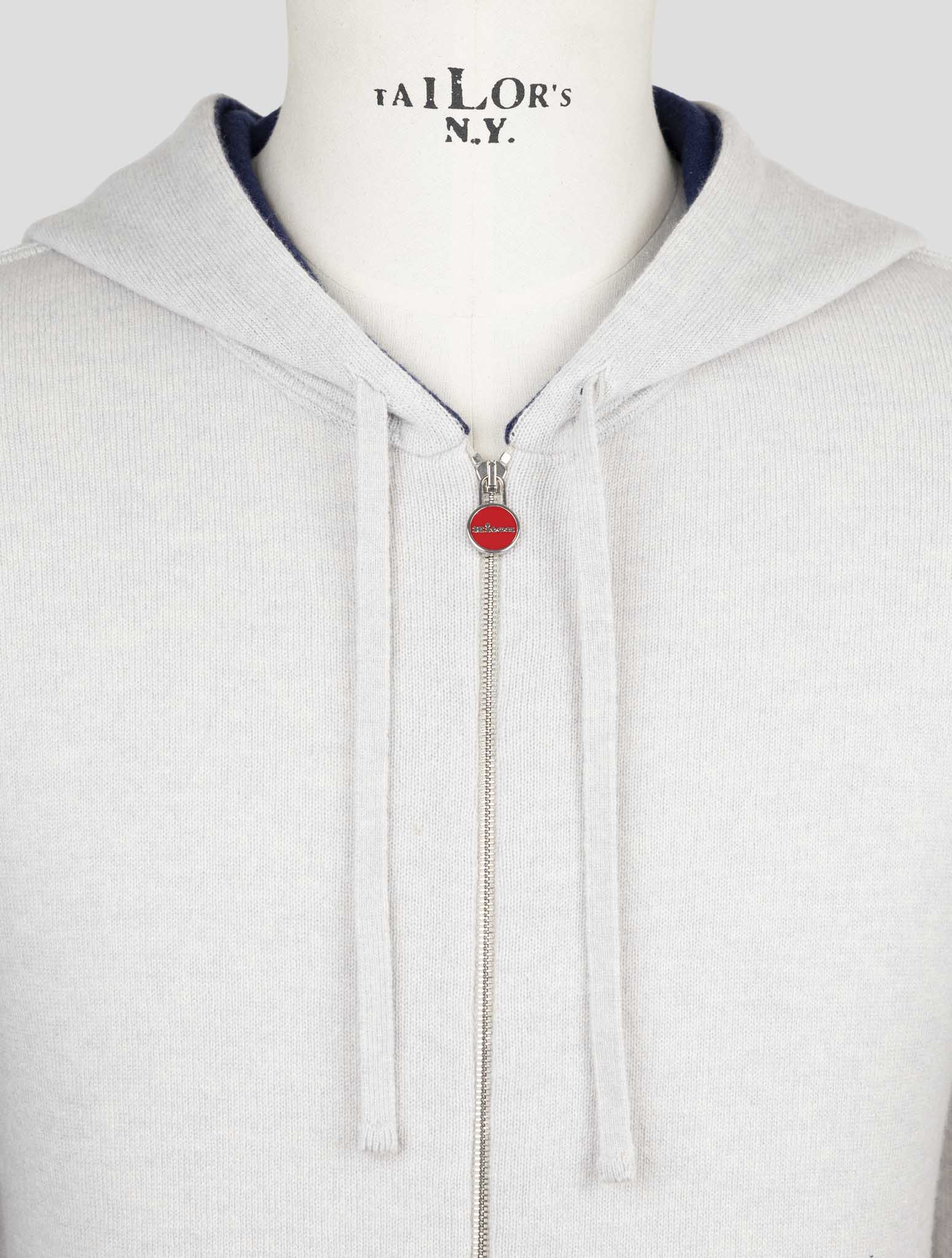 Kiton Gray Cashmere Sweater Full Zip