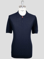 Kiton Blue Cotton Polo