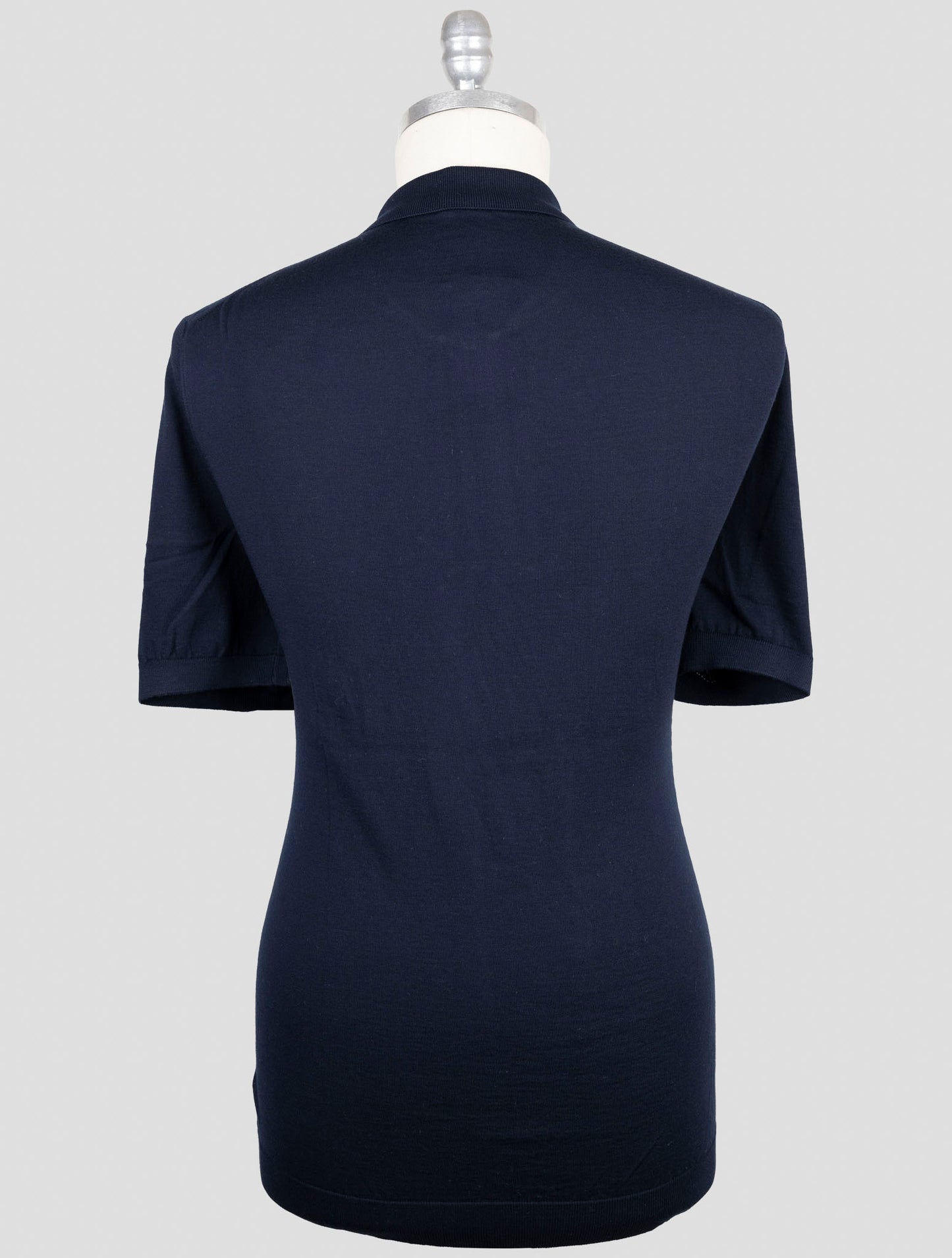 Kiton Blue Cotton Polo