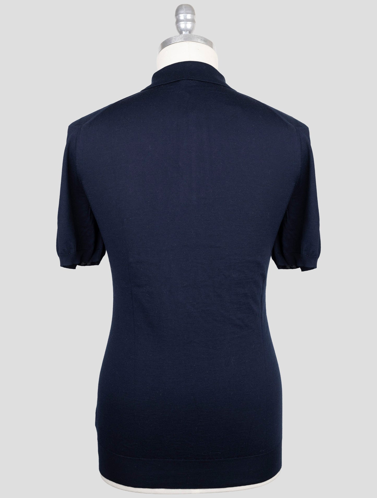 Kiton Blue Cotton Polo