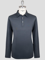 Kiton Gray Cotton Cashmere Sweater Polo