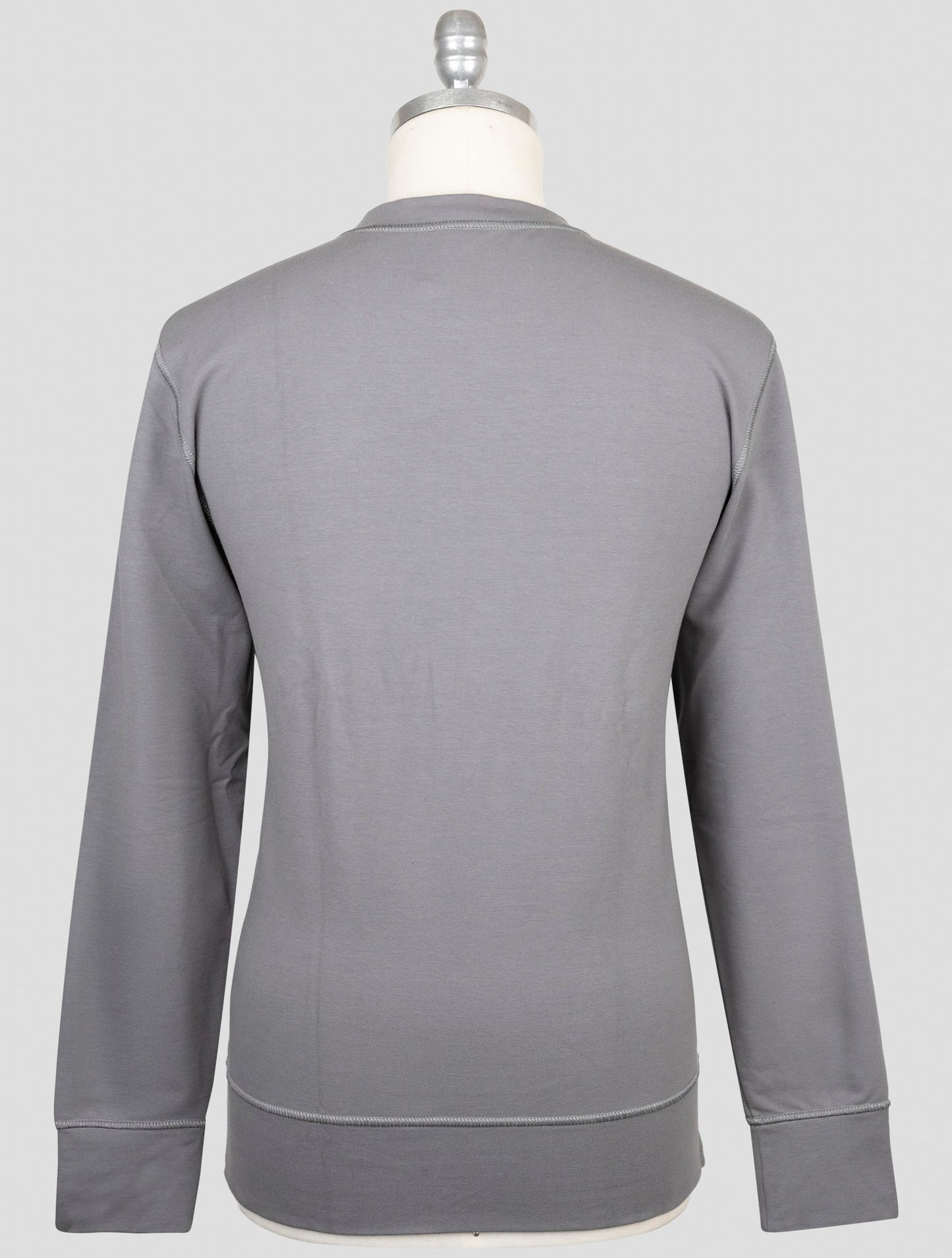 Kiton Gray Cotton Ea Sweater Crewneck