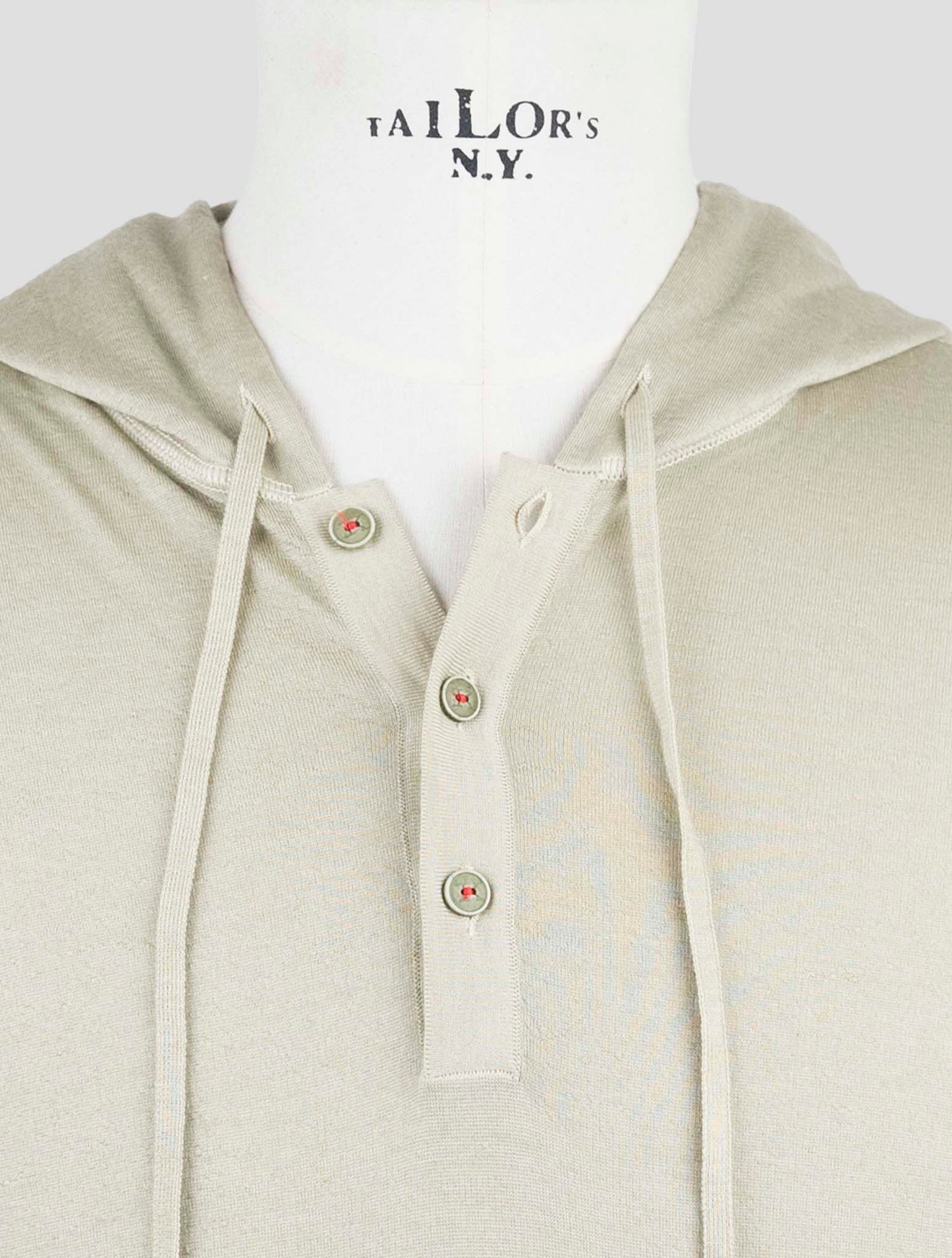 Kiton Light Green Cashmere Silk Sweater Hoodie