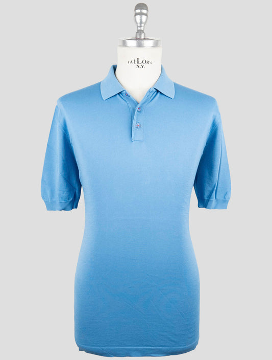 Kiton Light Blue Cotton Polo
