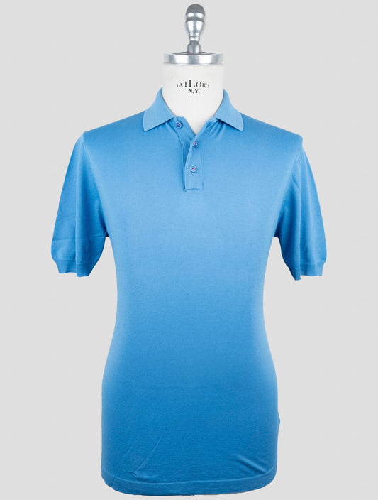 Kiton Light Blue Cotton Polo