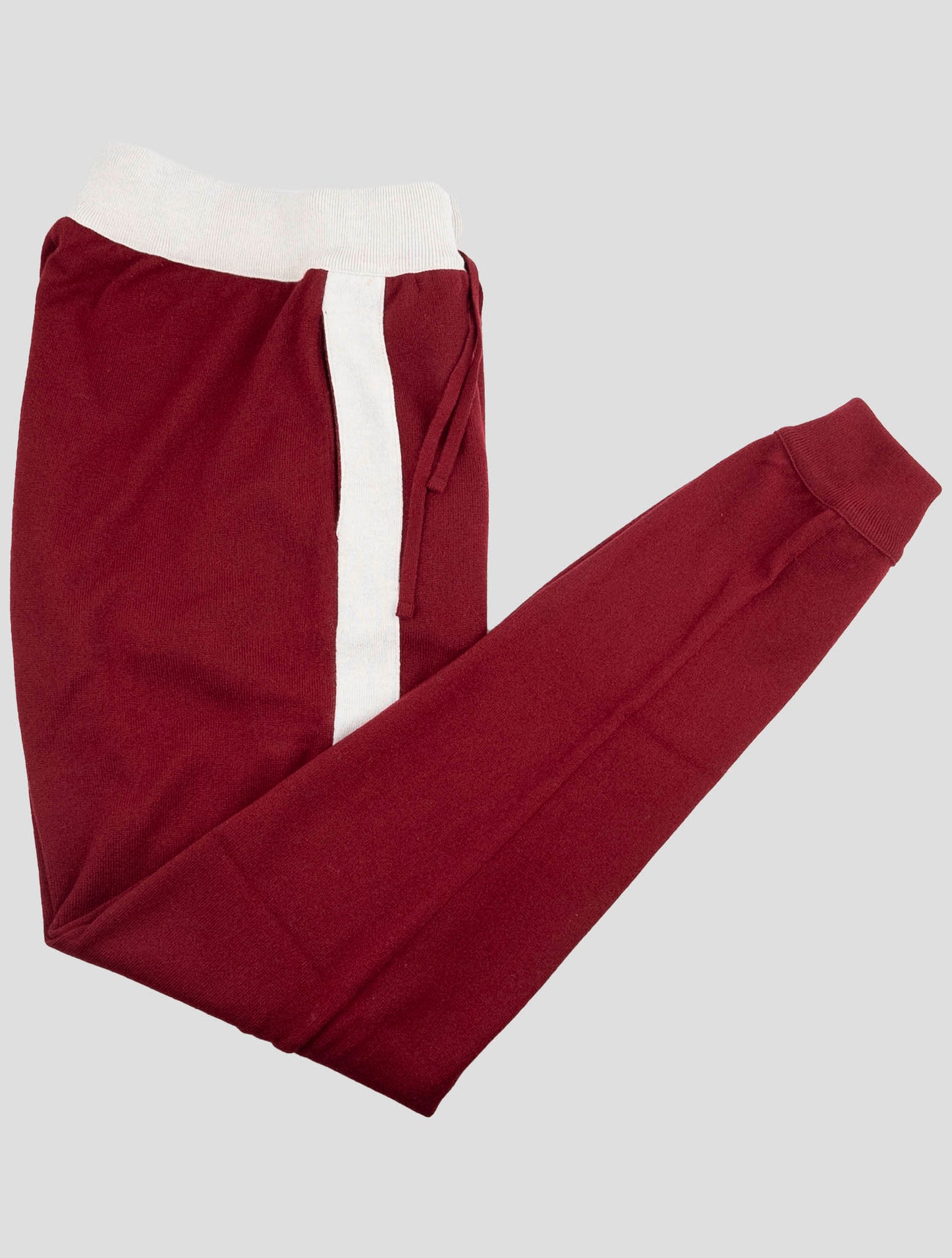 Kiton Red Gray Cashmere Jogging Pants