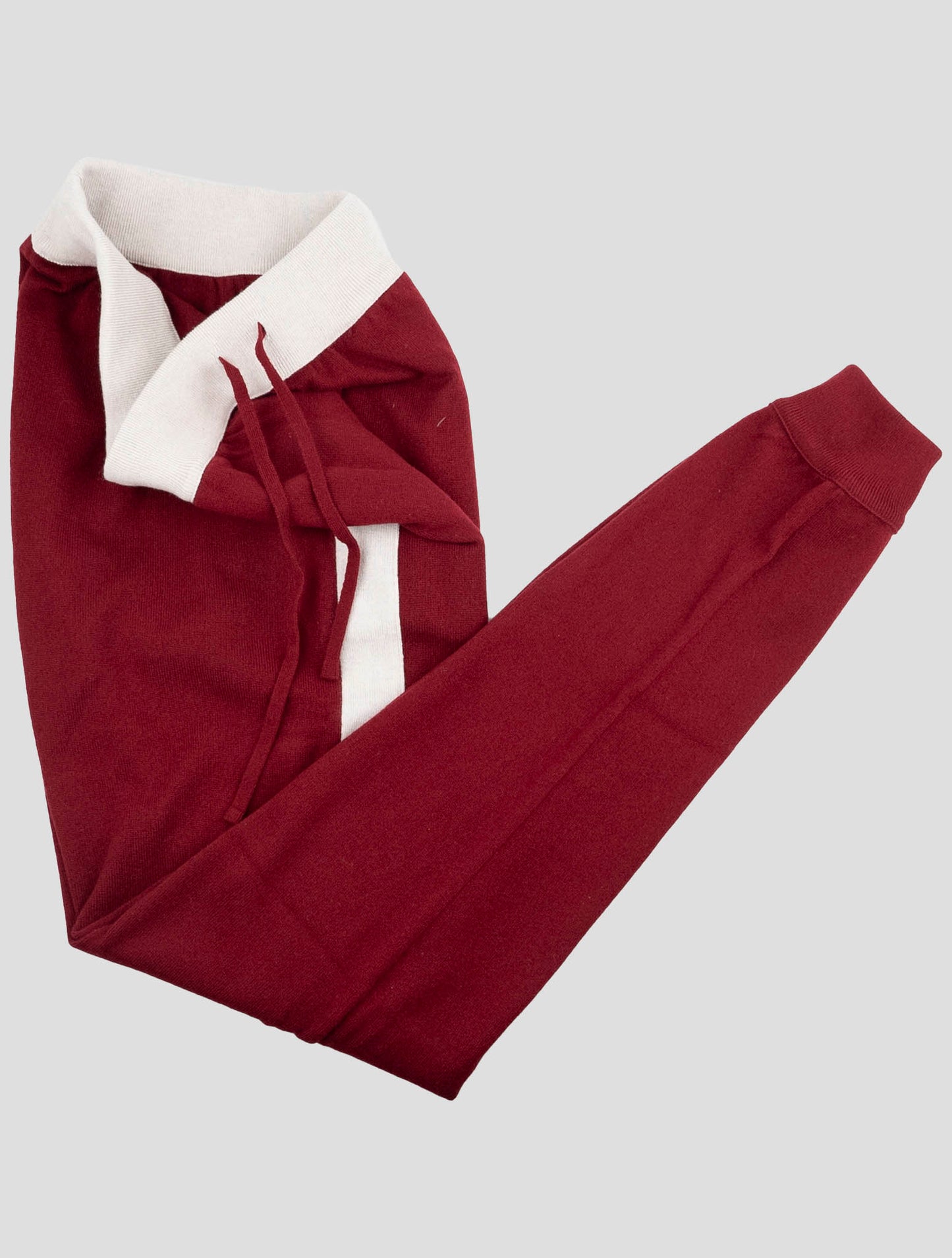 Kiton Red Gray Cashmere Jogging Pants