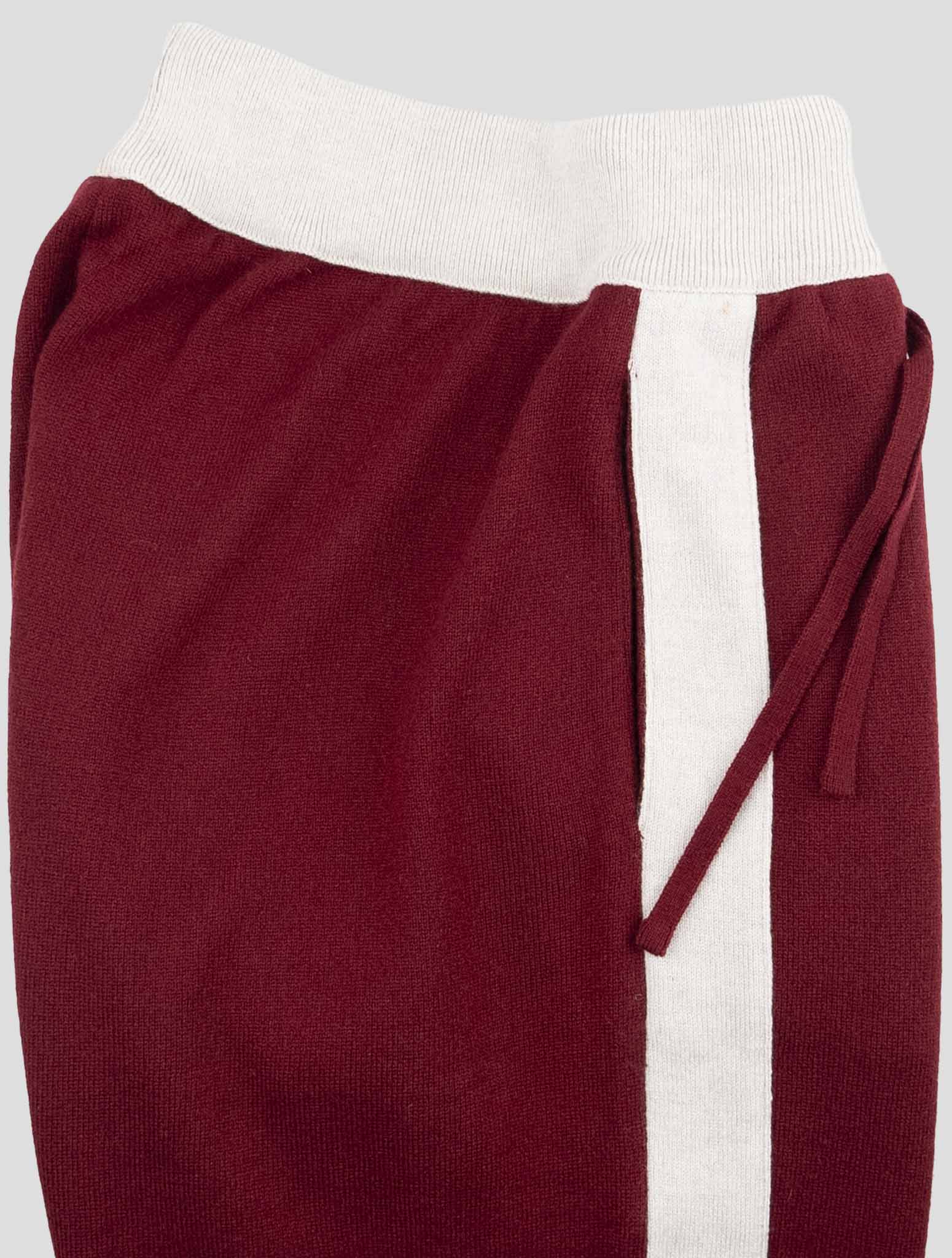 Kiton Red Gray Cashmere Jogging Pants
