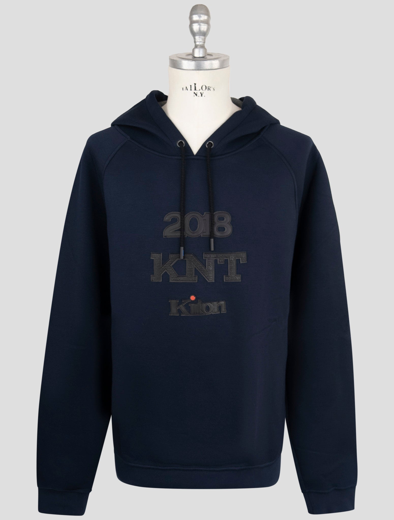 Kiton Blue Viscose Ea Sweater Hoodie