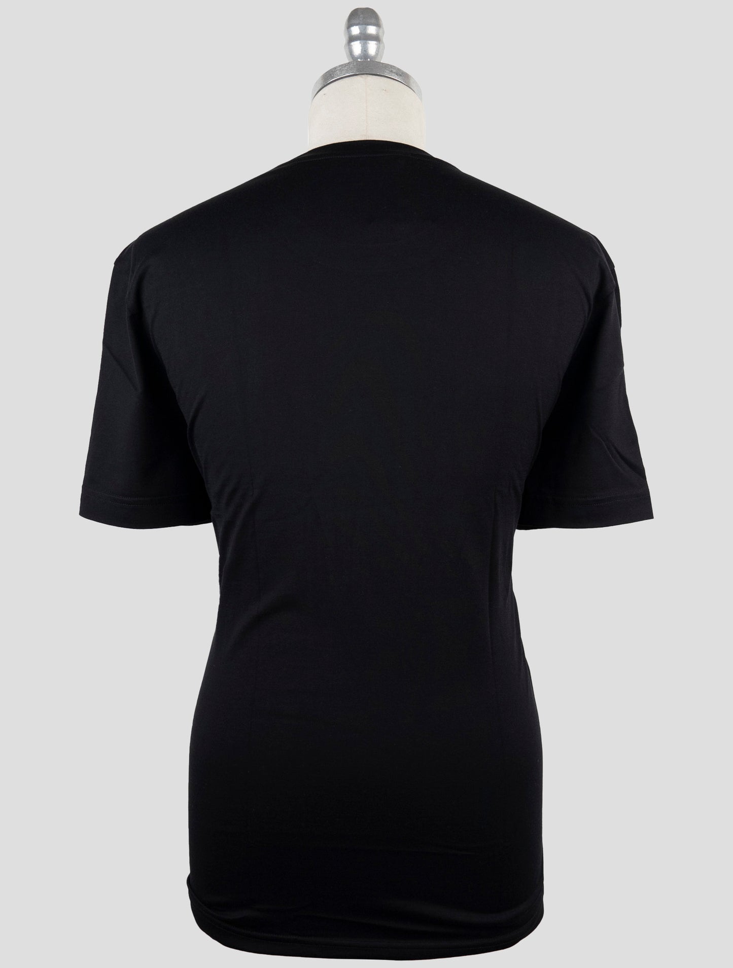 Kiton Knt Black Cotton T-Shirt