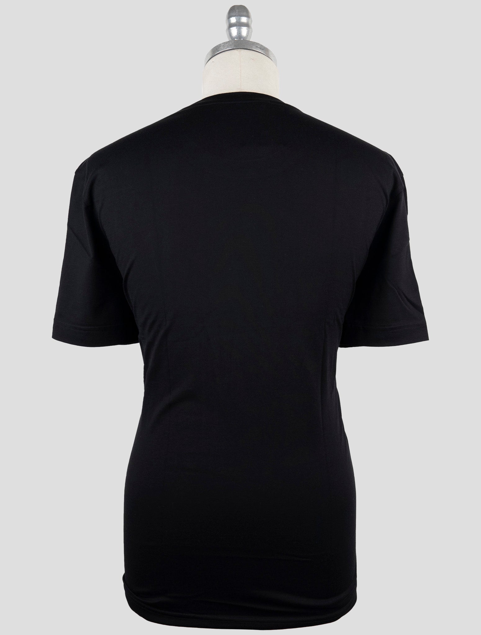 Kiton Knt Black Cotton T-Shirt