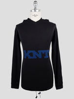 Kiton Black Cotton Sweater Hoodie