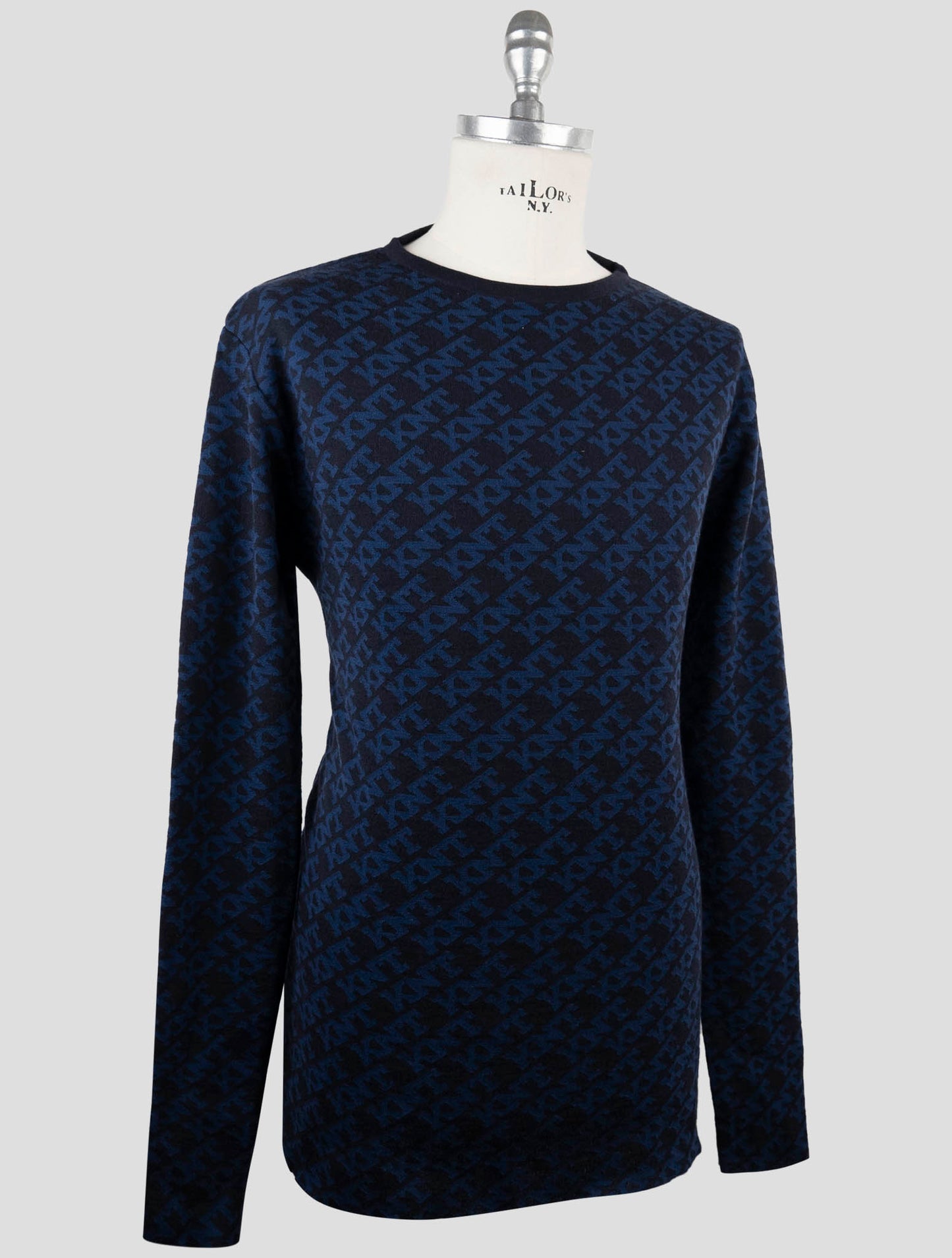 KitonKnt Dark Blue Cotton Sweater Crewneck