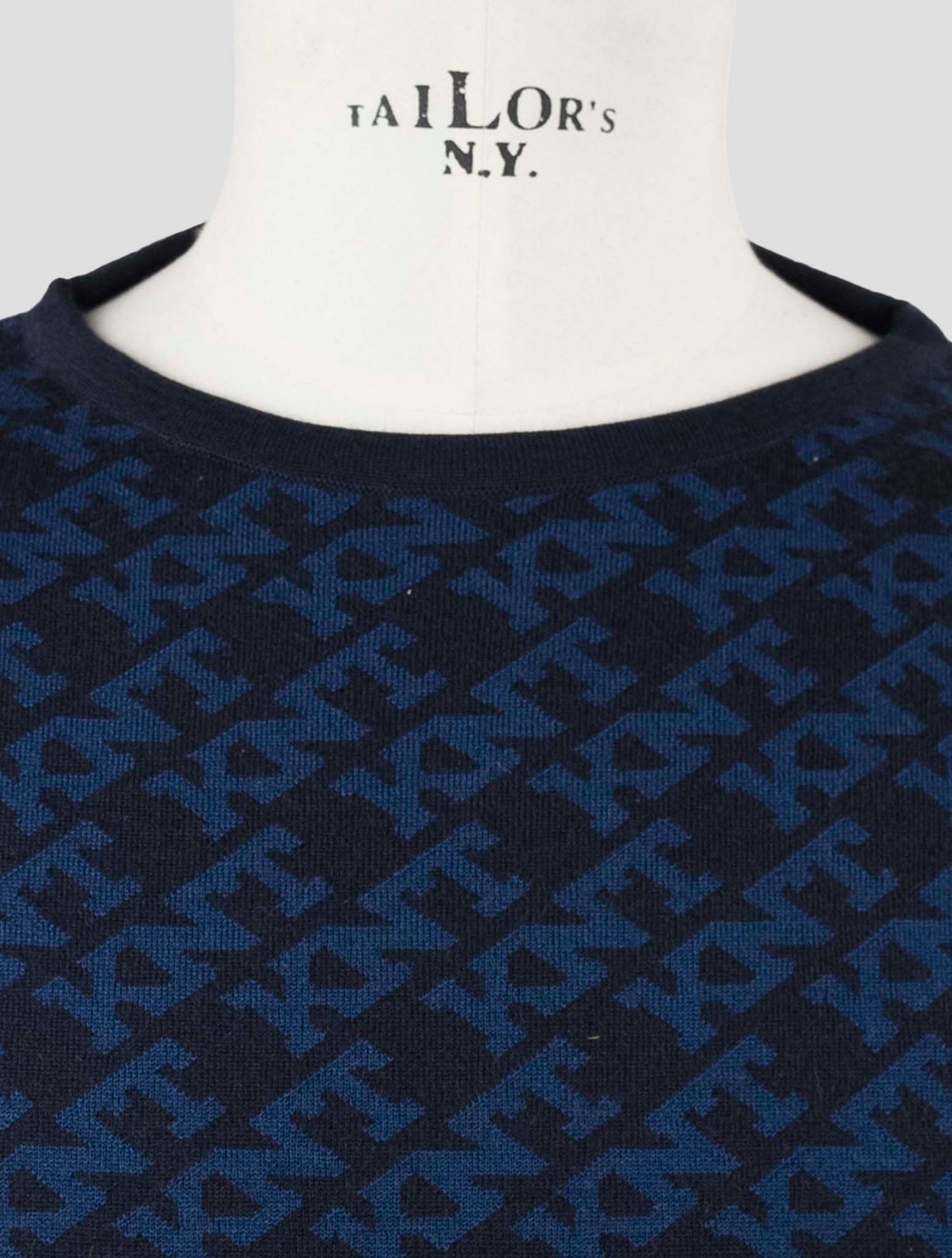 KitonKnt Dark Blue Cotton Sweater Crewneck