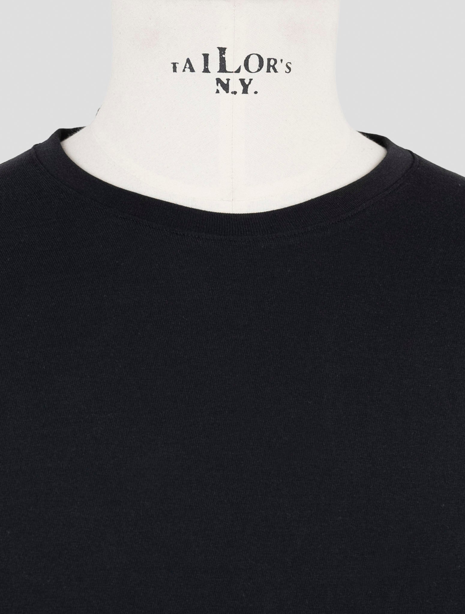Kiton Knt Black Cotton Sweater Crewneck