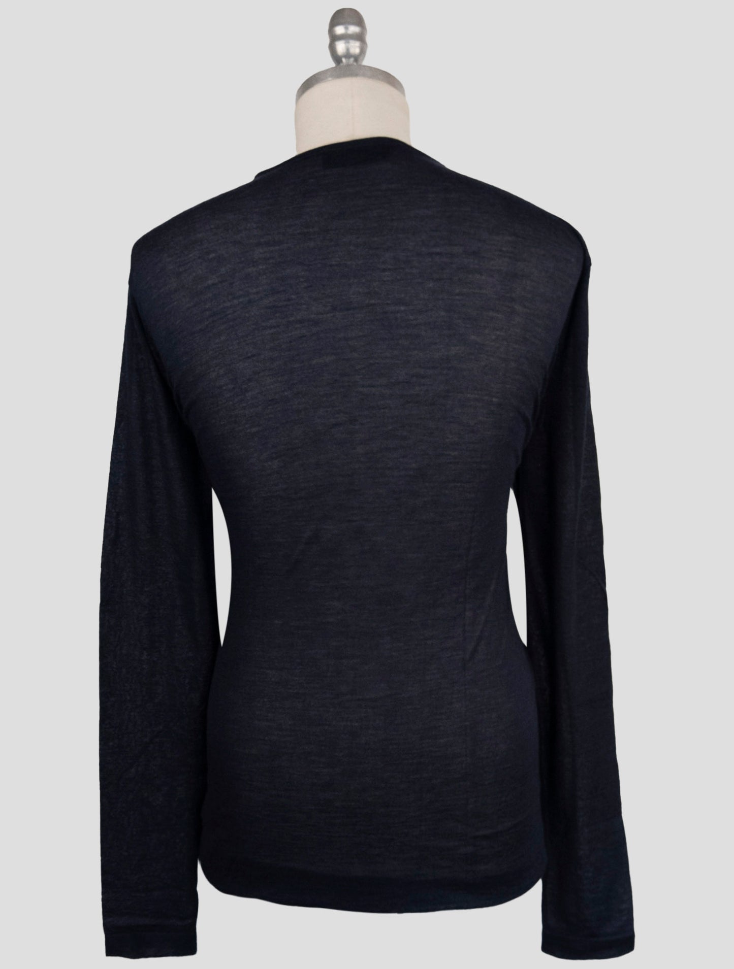 Kiton Knt Blue Cashmere Silk Sweater Crewneck