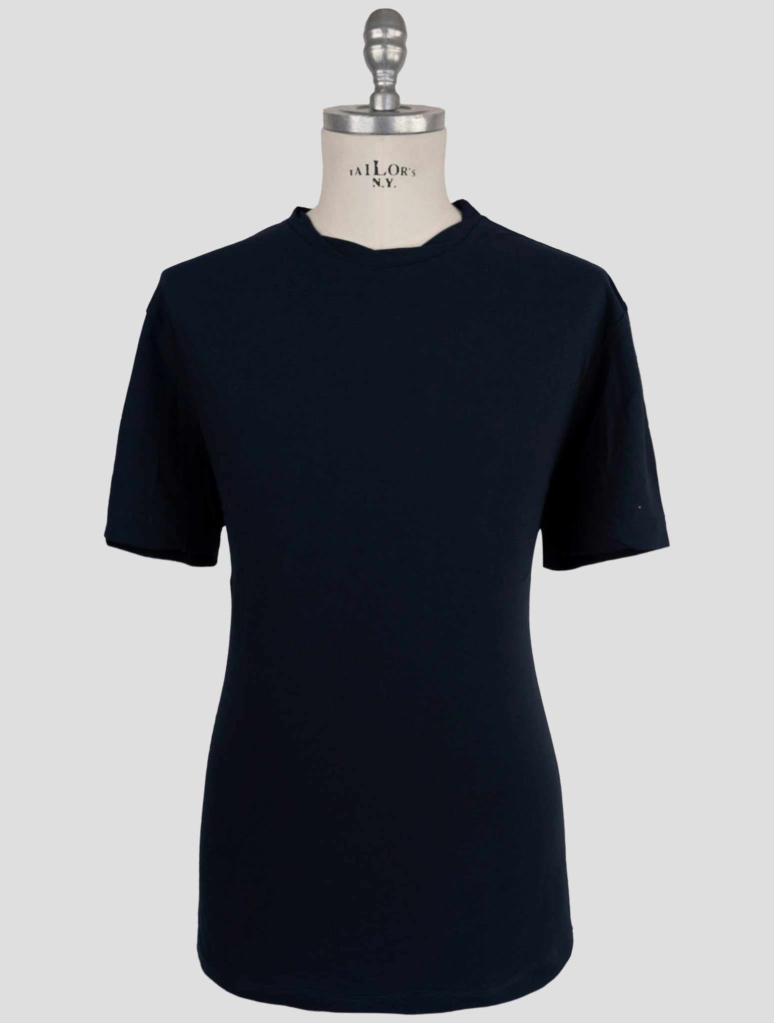 Kiton Knt Blue Cotton T-Shirt