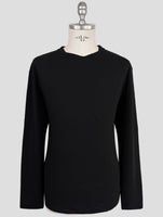 Kiton Knt Black Cotton Sweater Crewneck
