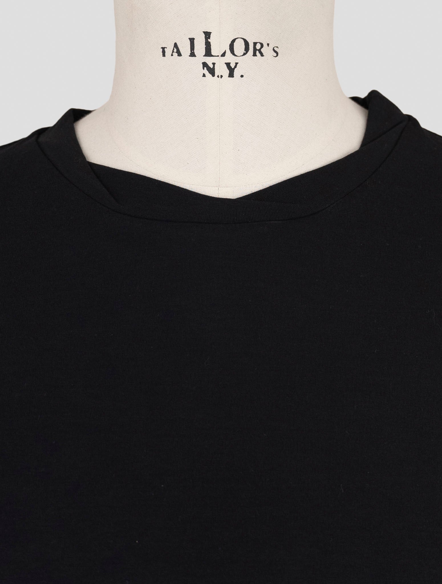 Kiton Knt Black Cotton Sweater Crewneck