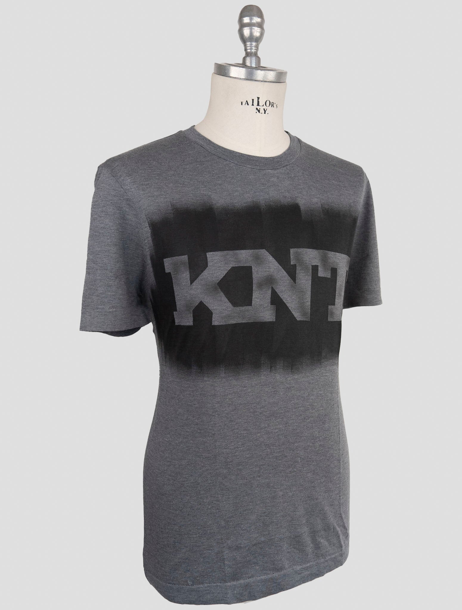 Kiton Knt Gray Cotton T-Shirt