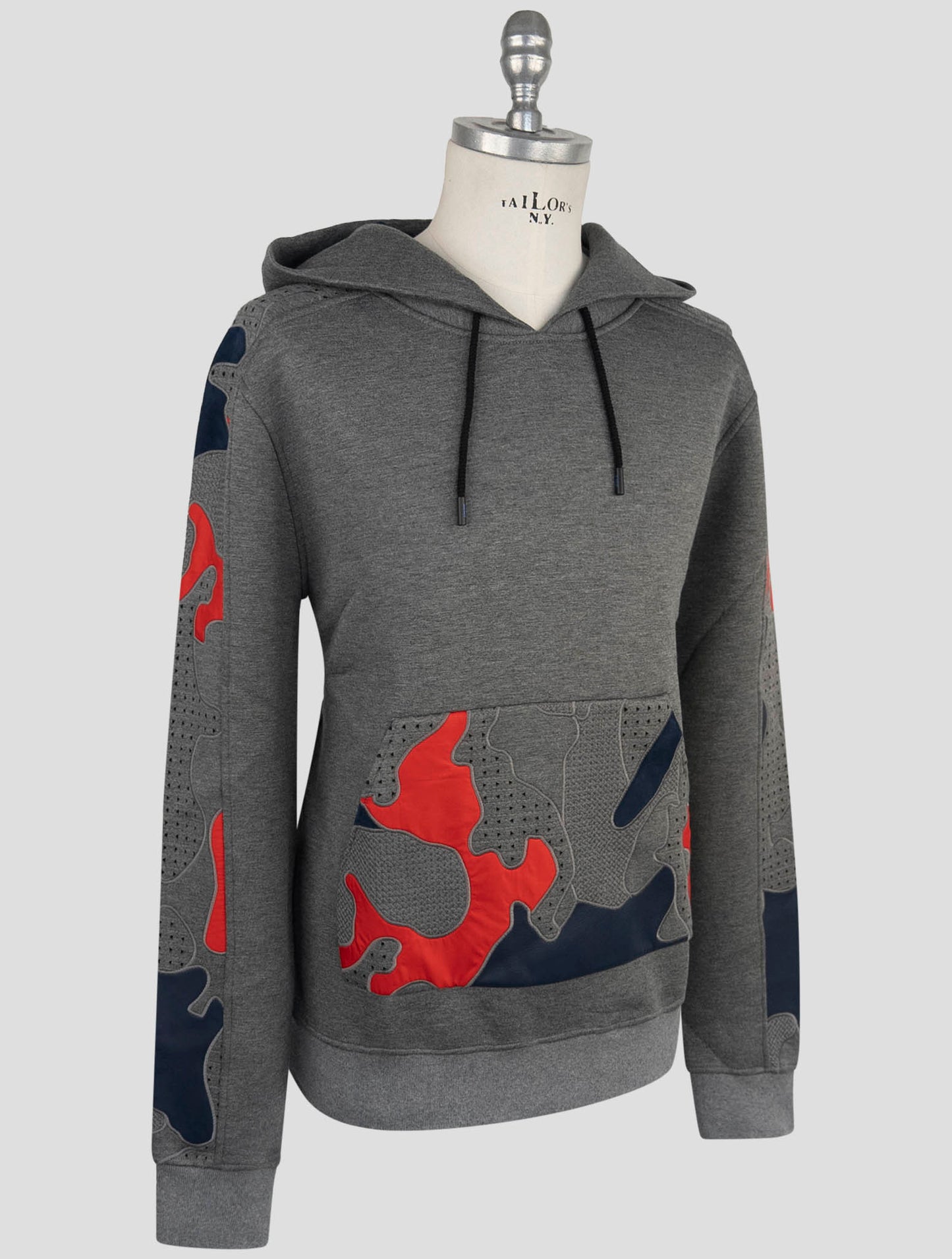 Kiton Knt Gray Viscose Ea Sweater Hoodie