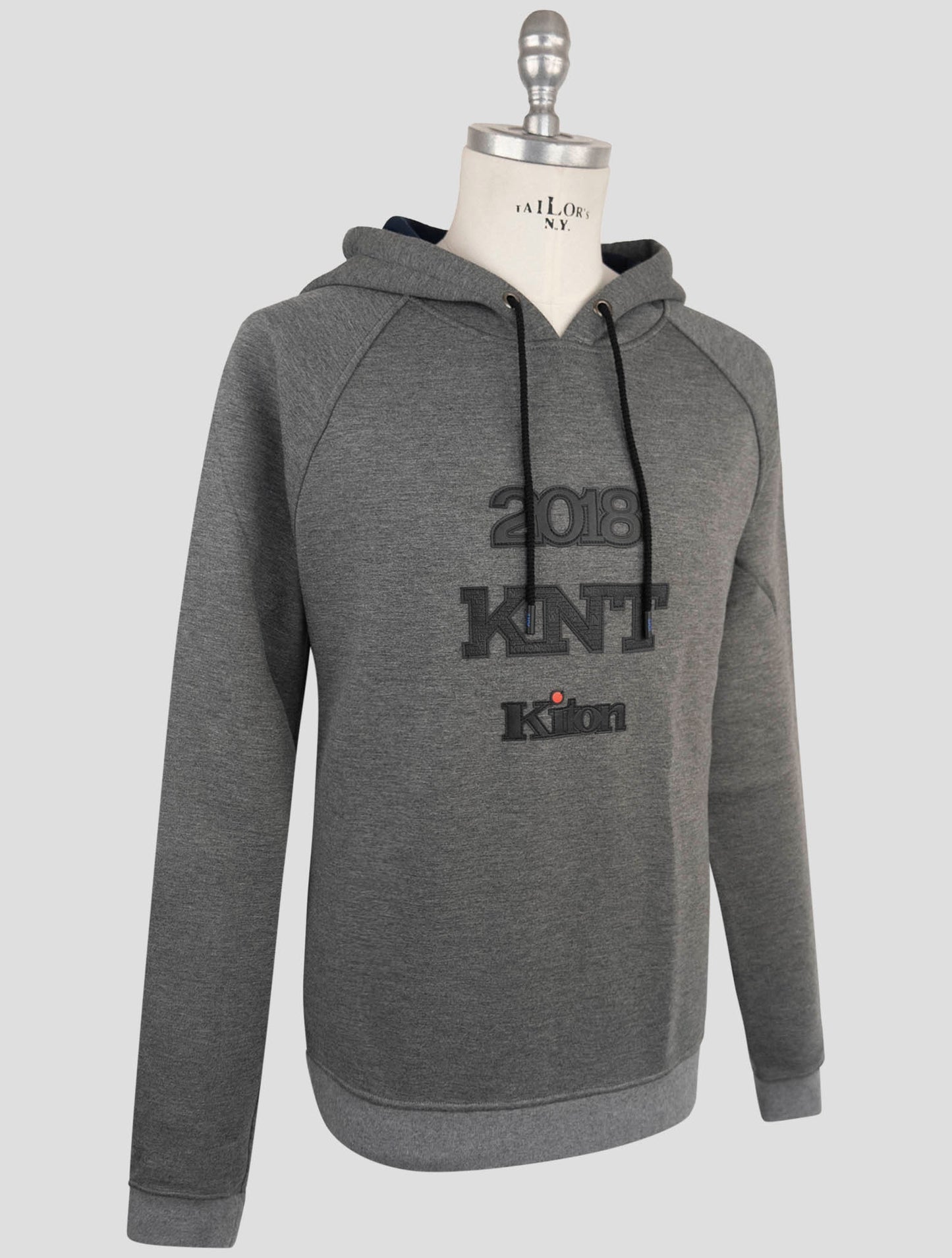 Kiton Knt Gray Viscose Ea Sweater Hoodie