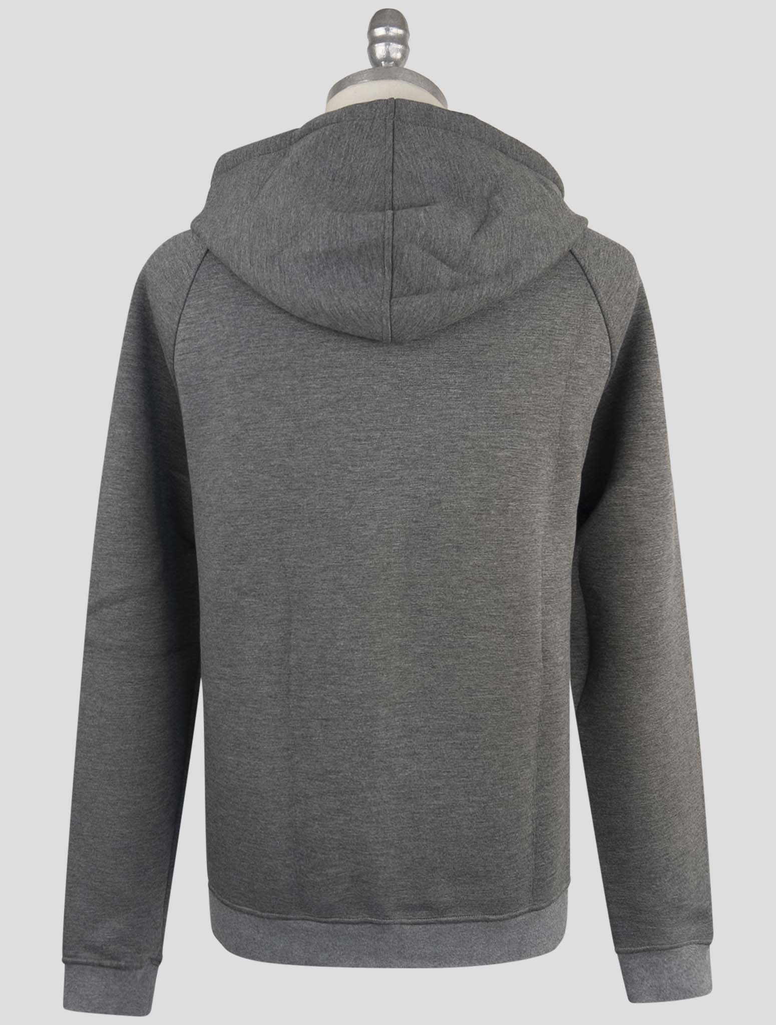 Kiton Knt Gray Viscose Ea Sweater Hoodie