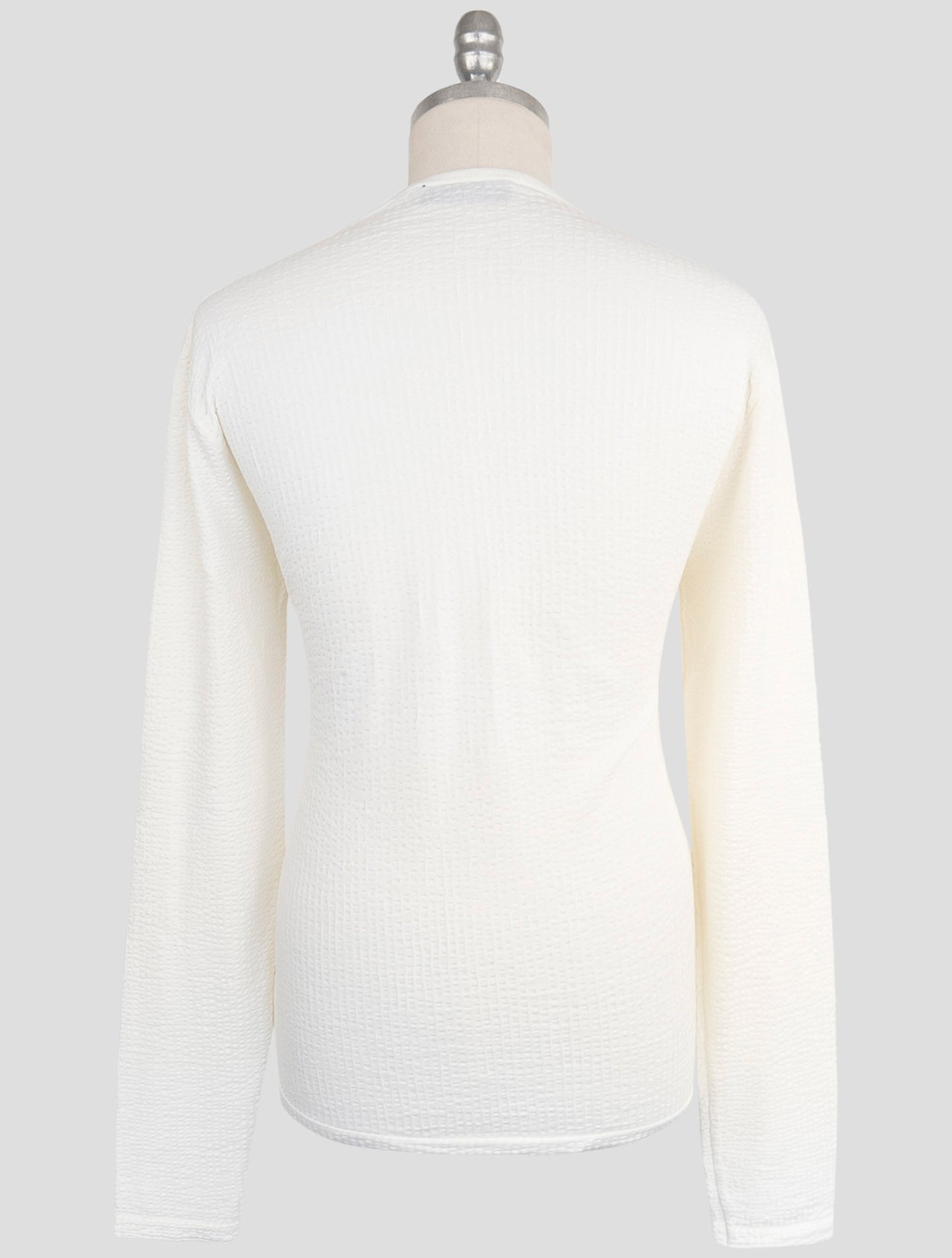 Kiton Knt White Cotton Sweater Crewneck