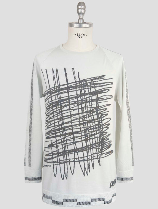 Kiton Knt Gray Cotton Sweater Crewneck