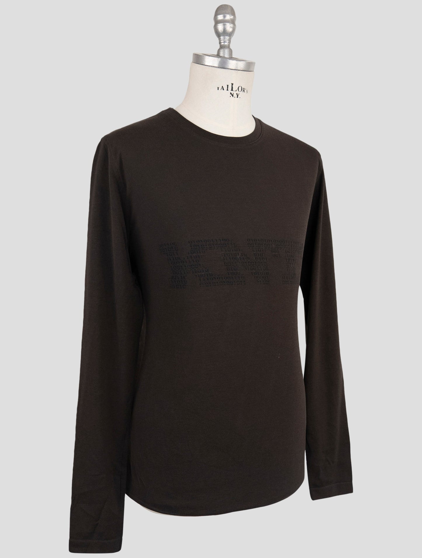 Kiton Knt Brown Cotton Sweater Crewneck