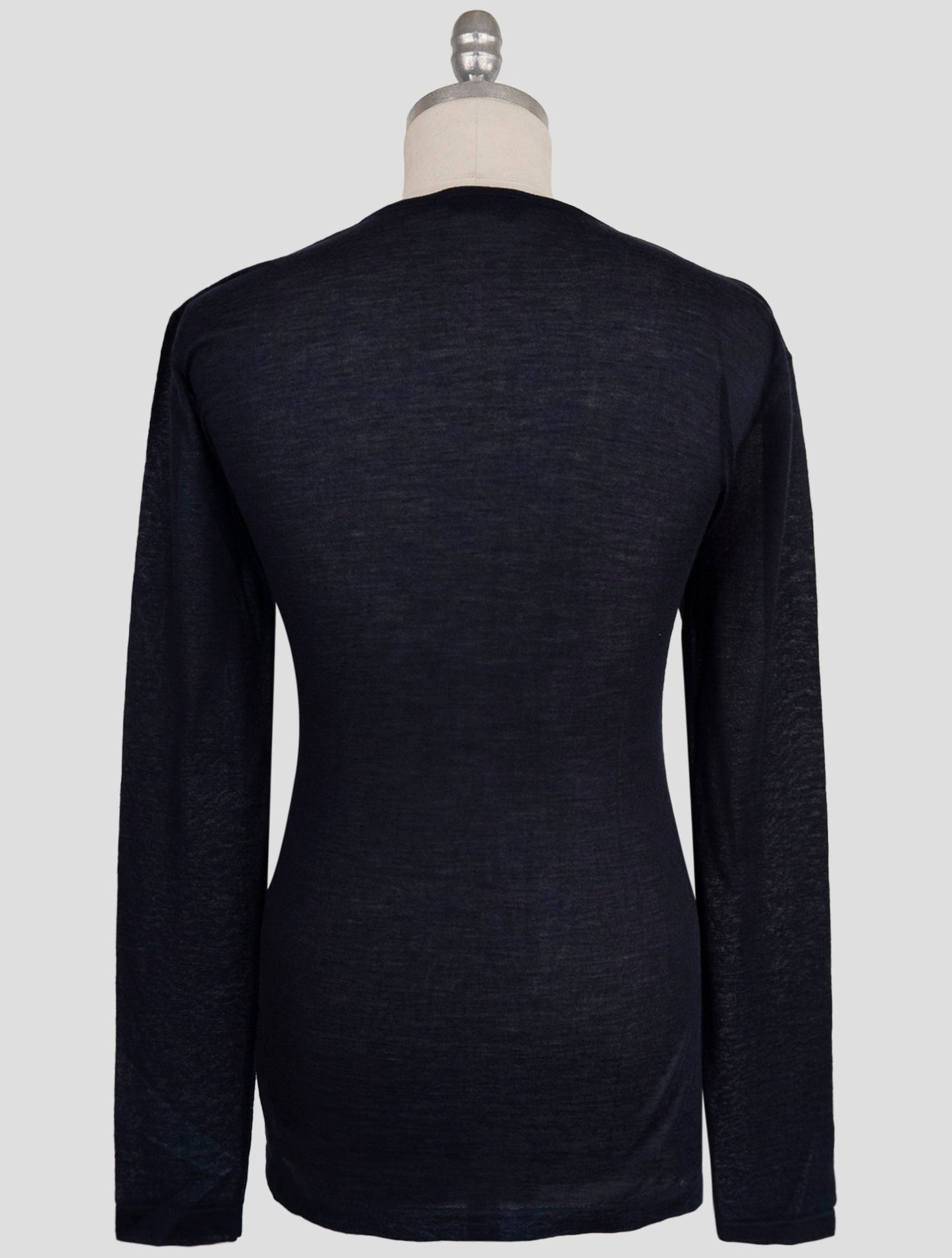 Kiton Knt Blue Cashmere Silk Sweater Crewneck