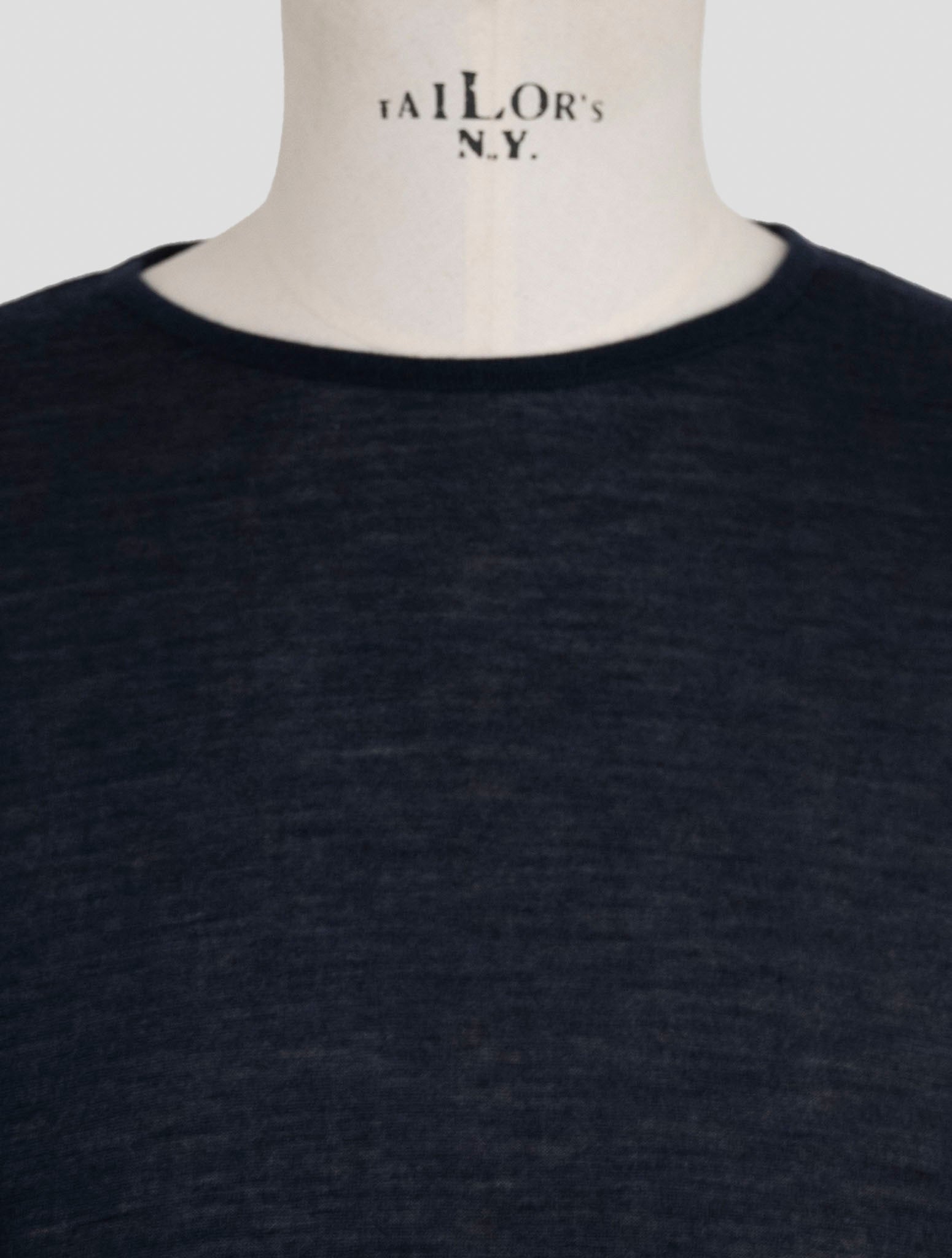 Kiton Knt Blue Cashmere Silk Sweater Crewneck