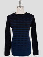 Kiton Knt Blue Cotton Sweater Crewneck