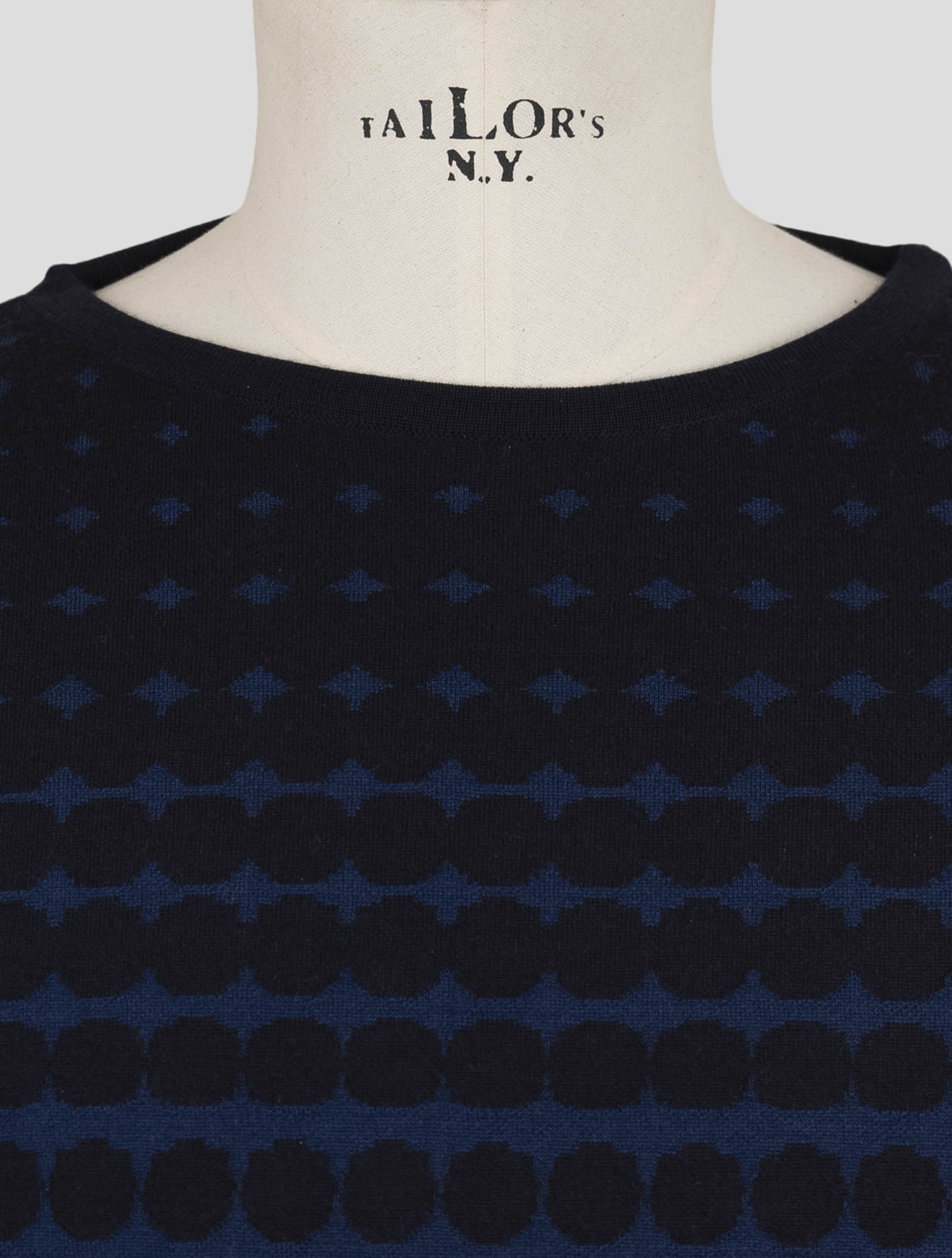 Kiton Knt Blue Cotton Sweater Crewneck