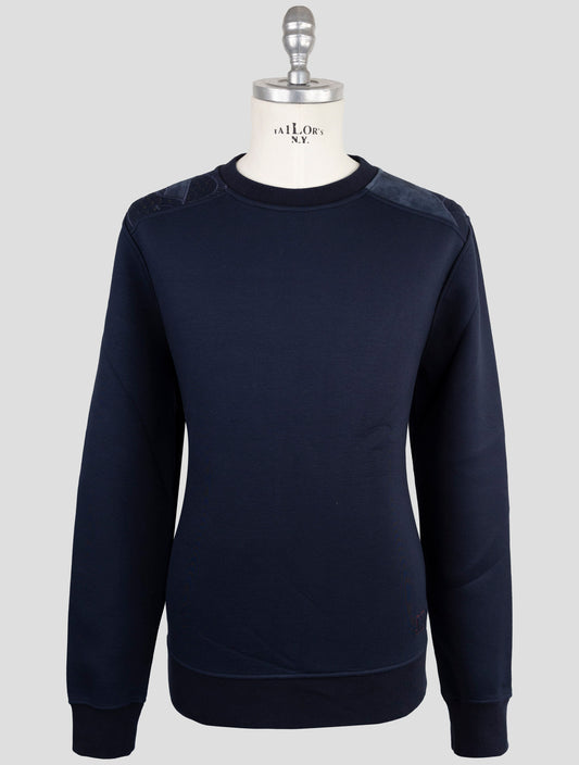 Kiton Knt Blue Viscose Ea Sweater Crewneck