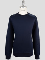 Kiton Knt Blue Viscose Ea Sweater Crewneck