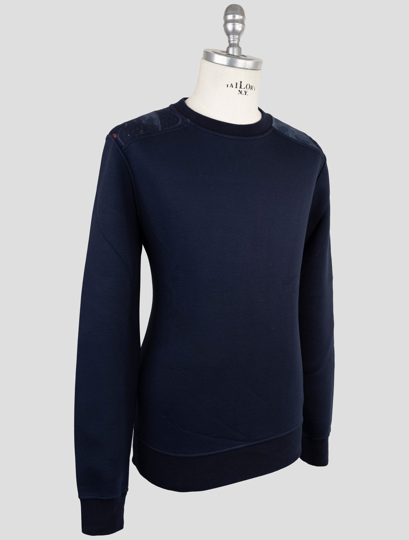 Kiton Knt Blue Viscose Ea Sweater Crewneck