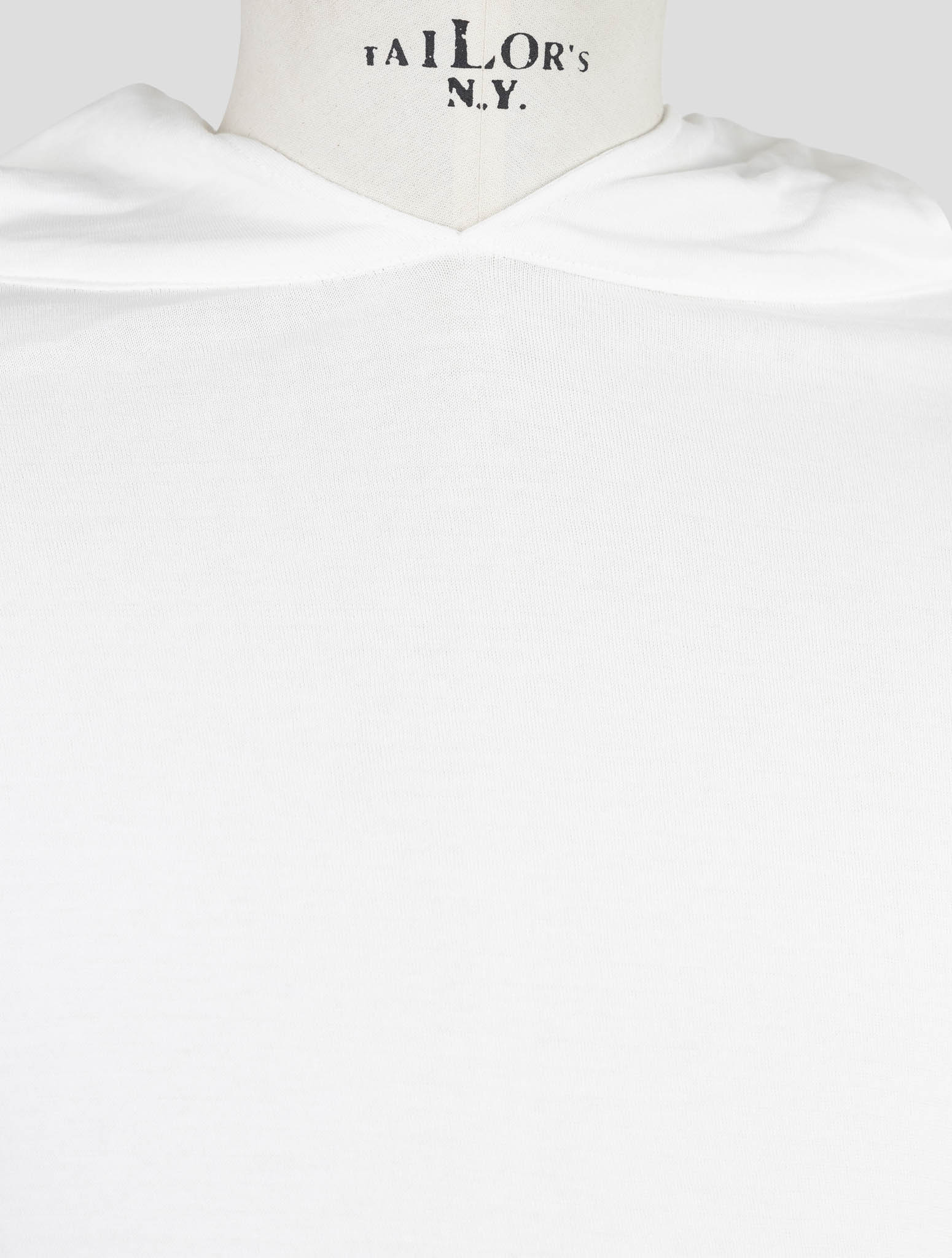 Kiton Knt White Cotton Sweater Hoodie